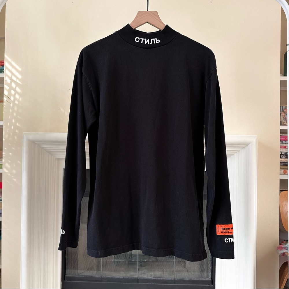 【Heron Preston】long sleeve black shirt